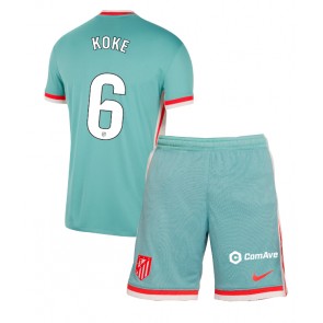 Atletico Madrid Koke #6 Dětské Venkovní dres komplet 2024-25 Krátký Rukáv (+ trenýrky)